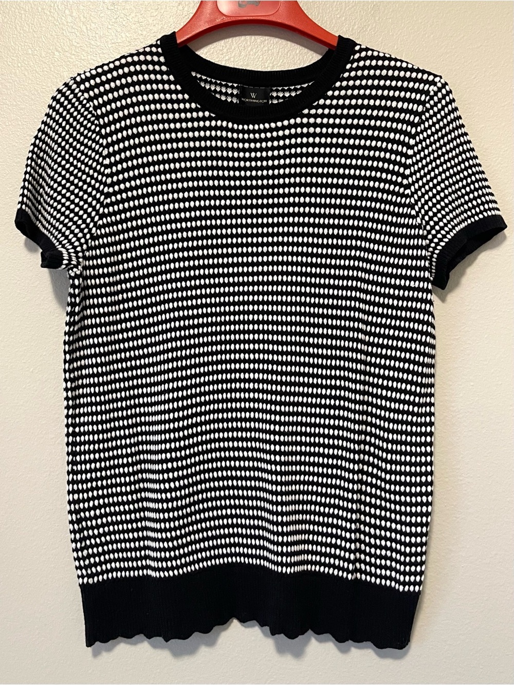 Worthington Textured Sweater - Abstract & Ribbed Hem - Size XXL